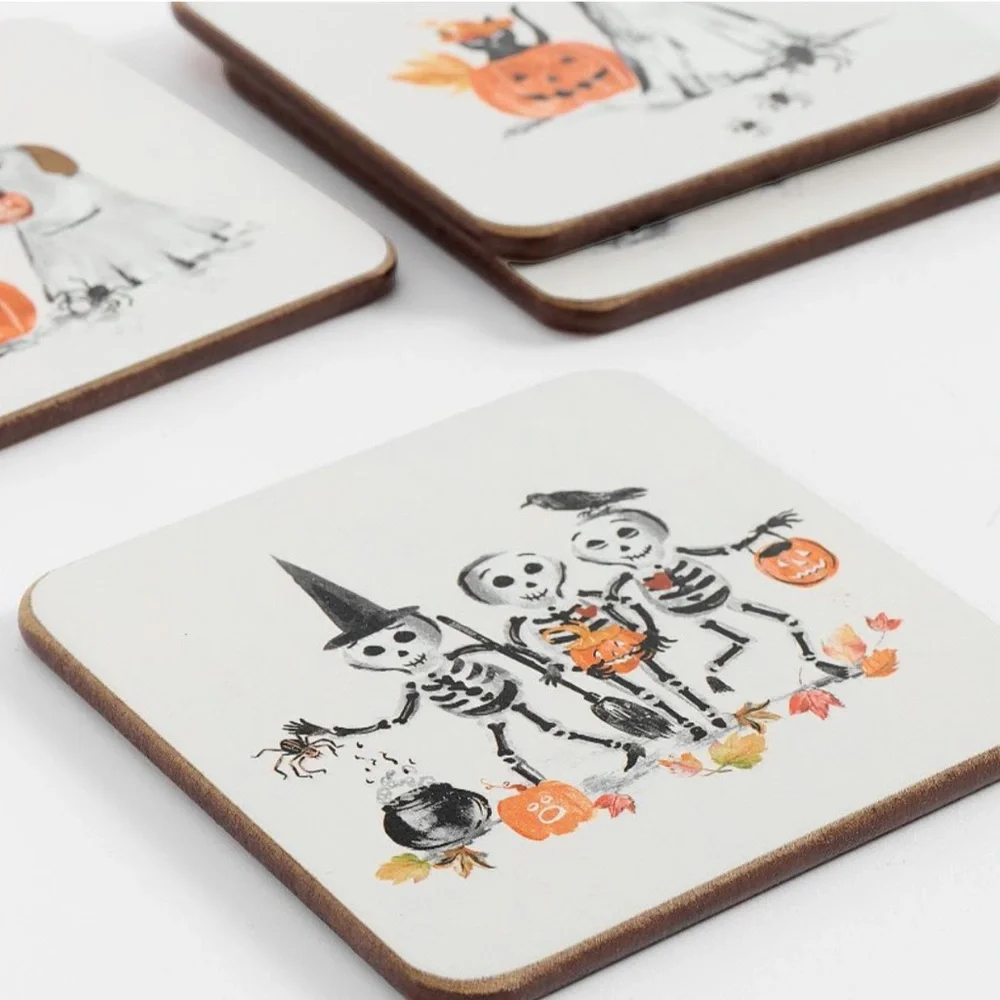 Pottery Barn Doug & Friends Coasters - Mixed of 4